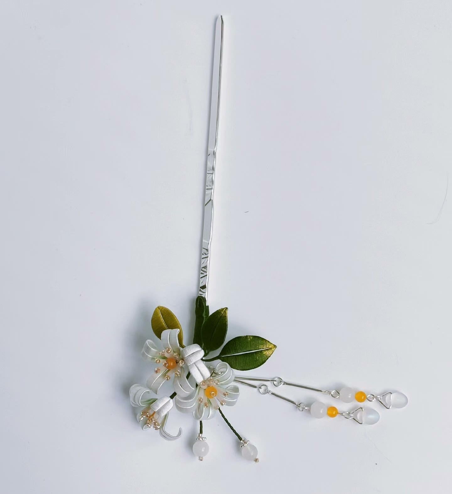 Orange Blossom Bespoke Hairpin - Silk Hairpin(Chanhua)