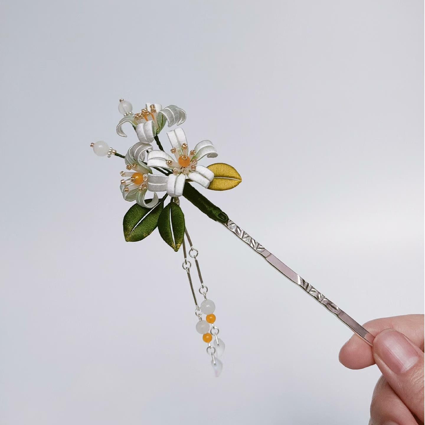 Orange Blossom Bespoke Hairpin - Silk Hairpin(Chanhua)