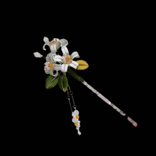 Orange Blossom Bespoke Hairpin - Silk Hairpin(Chanhua)