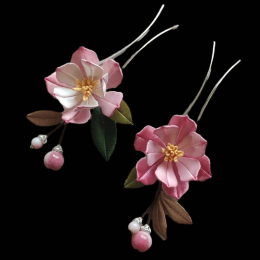 Haitang Handmade Hairpin - Silk Hairpin(Chanhua)