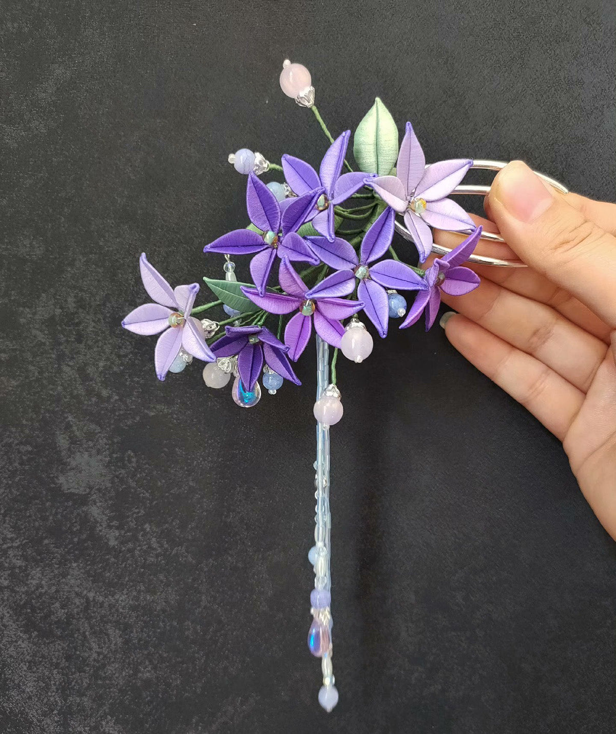 Purple Bespoke Hairpin - Silk Hairpin(Chanhua)