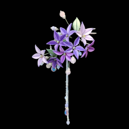 Purple Bespoke Hairpin - Silk Hairpin(Chanhua)