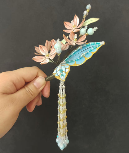 Half Butterfly Bespoke Hairpin - Silk Hairpin(Chanhua)