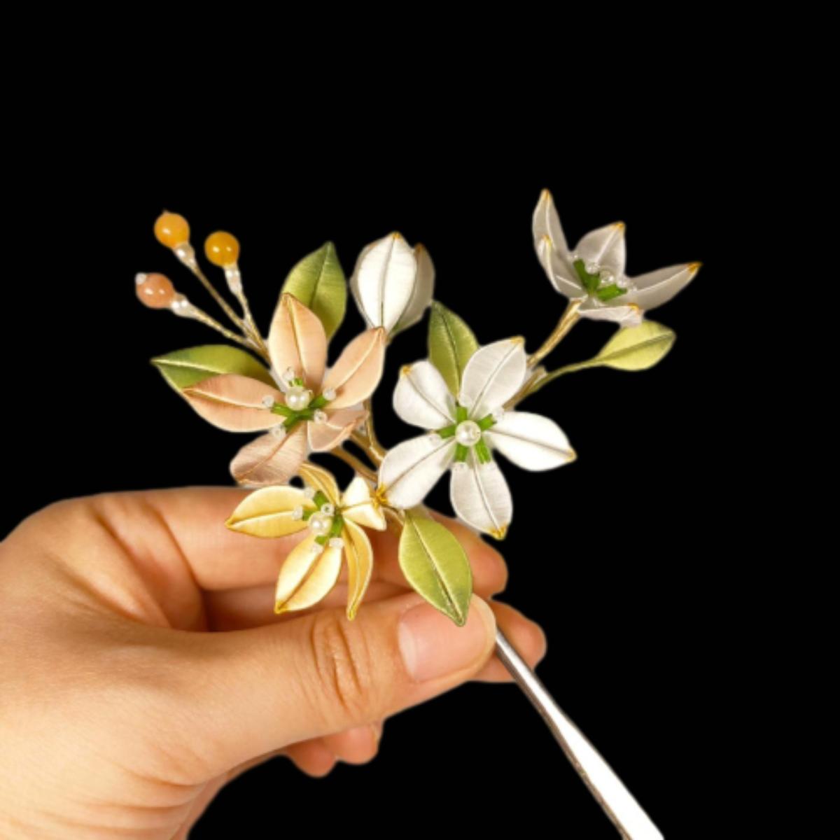 Flower Bespoke Hairpin - Silk Hairpin(Chanhua)