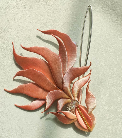 Pink Goldfish Bespoke Hairpin - Silk Hairpin(Chanhua)