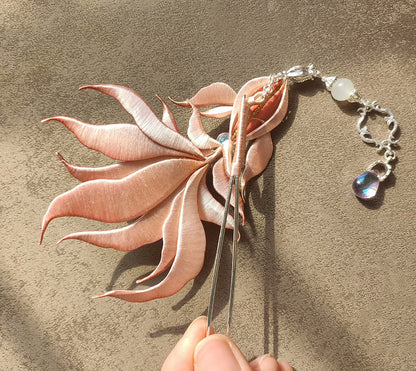 Pink Goldfish Bespoke Hairpin - Silk Hairpin(Chanhua)