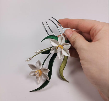 Narcissu Handmade Hairpin - Silk Hairpin(Chanhua)