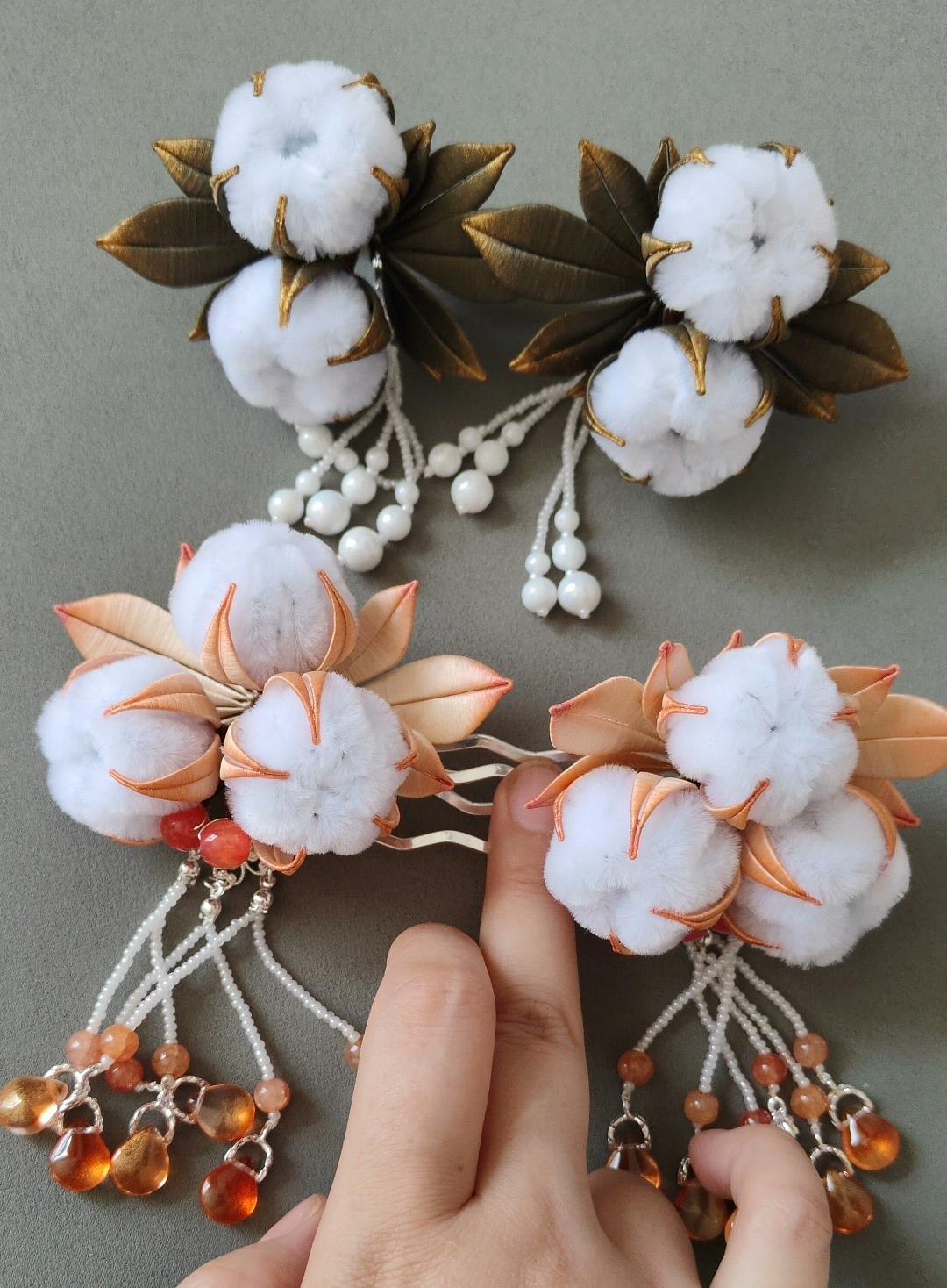 Cotton Bespoke Hairpin - Silk Hairpin(Chanhua)