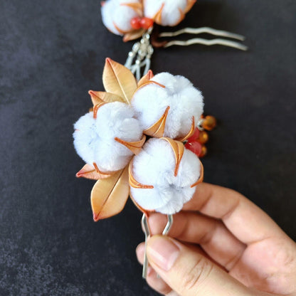 Cotton Bespoke Hairpin - Silk Hairpin(Chanhua)