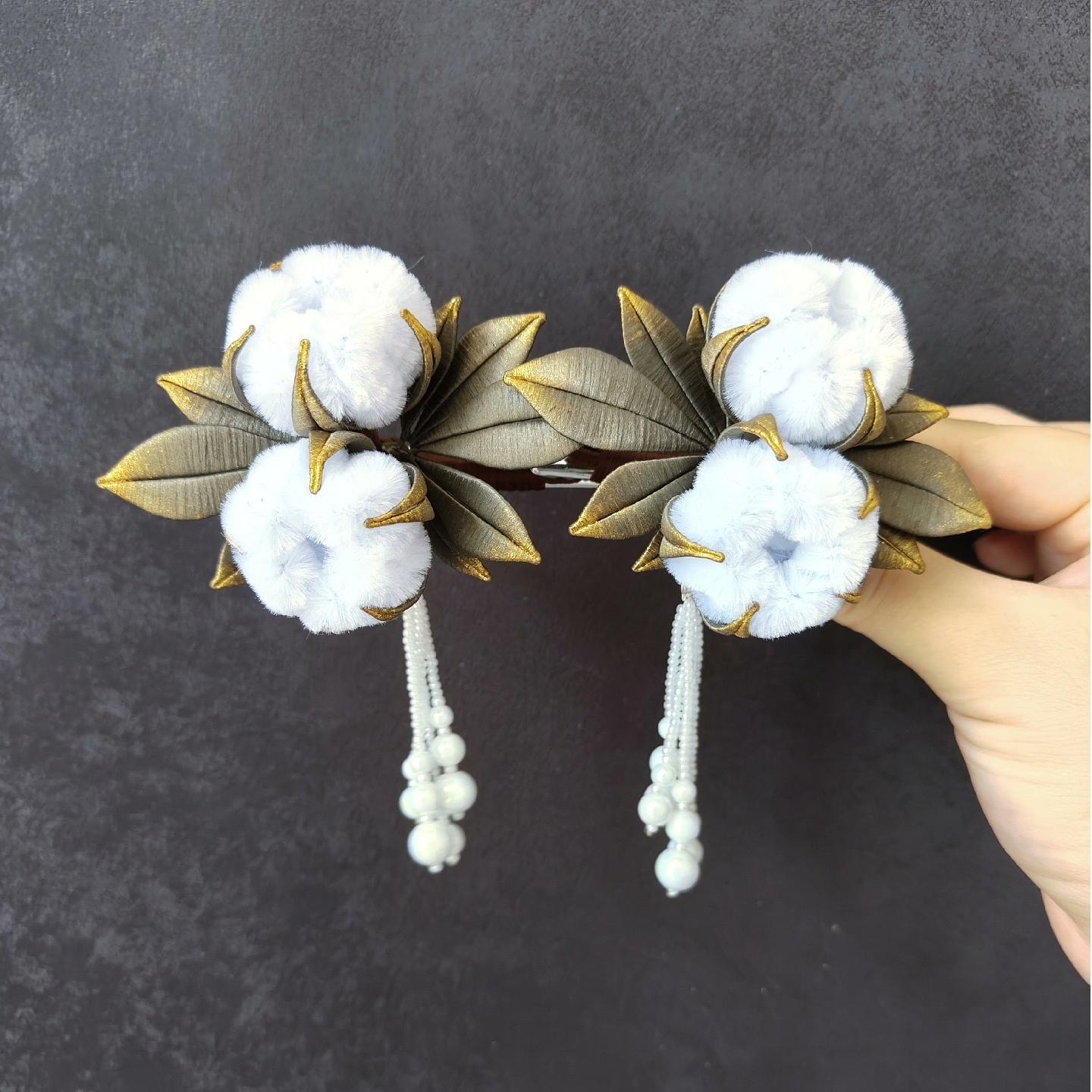 Cotton Bespoke Hairpin - Silk Hairpin(Chanhua)