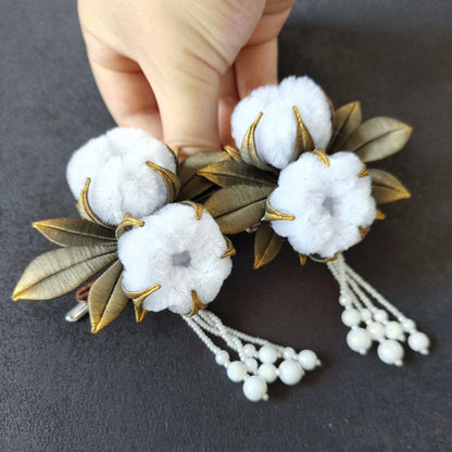 Cotton Bespoke Hairpin - Silk Hairpin(Chanhua)