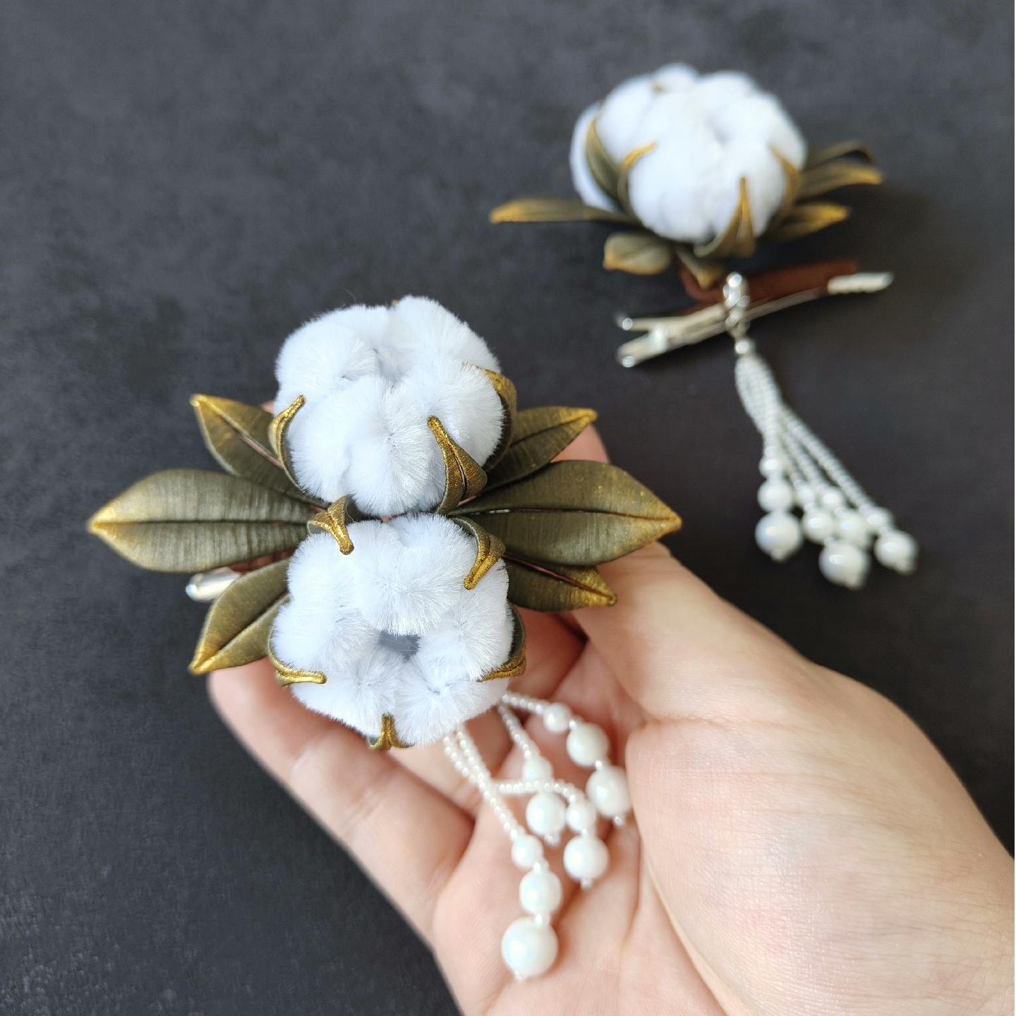 Cotton Bespoke Hairpin - Silk Hairpin(Chanhua)