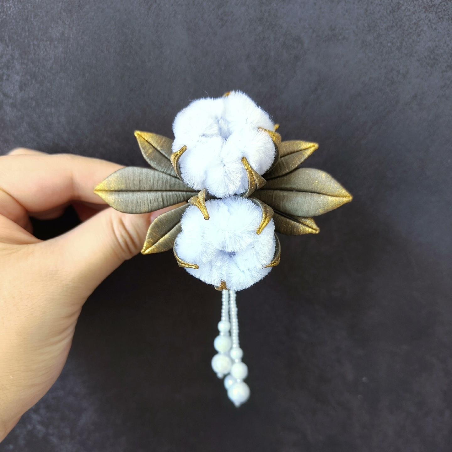 Cotton Bespoke Hairpin - Silk Hairpin(Chanhua)