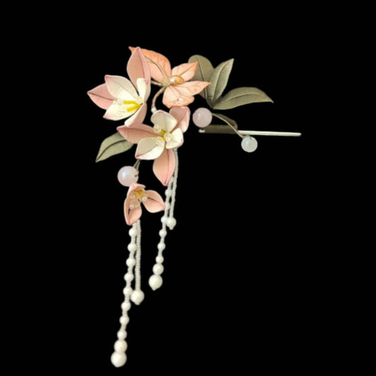 Pink Butterfly Bespoke Hairpin - Silk Hairpin(Chanhua)