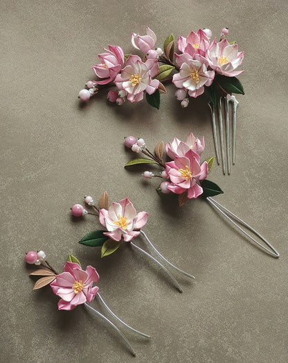 Haitang Bespoke Hairpin - Silk Hairpin(Chanhua)