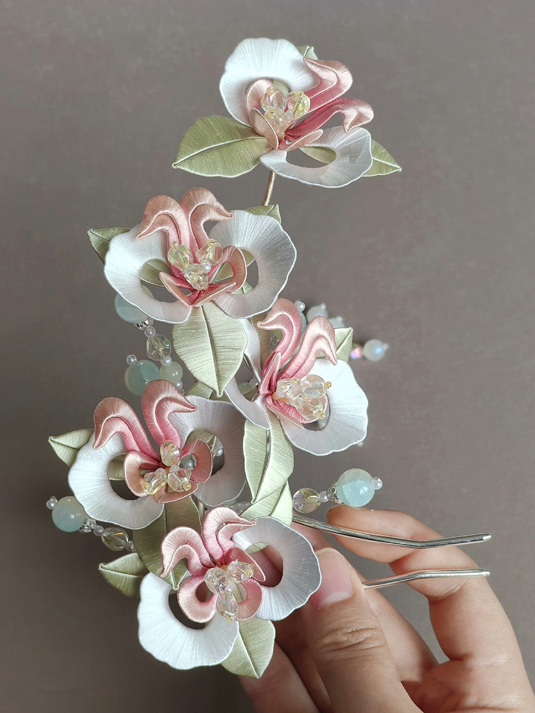 Moth Orchid Bespoke Hairpin - Silk Hairpin(Chanhua)