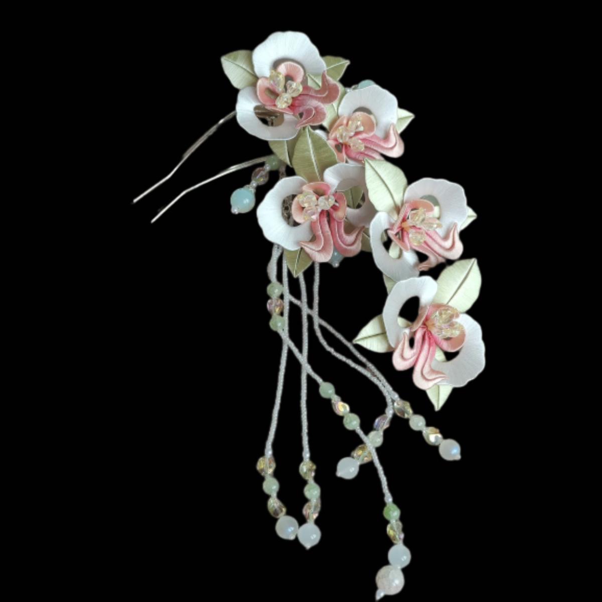 Moth Orchid Bespoke Hairpin - Silk Hairpin(Chanhua)