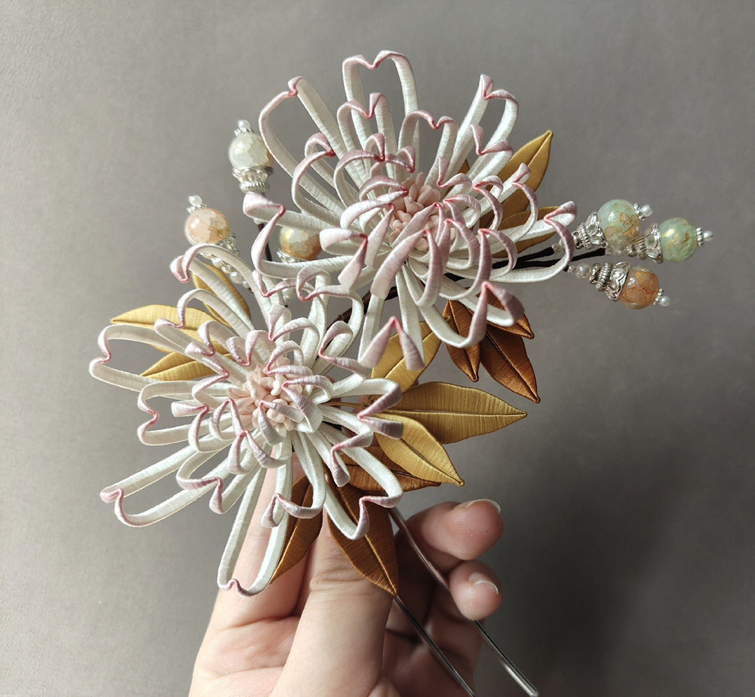 Chrysanthemum Bespoke Hairpin - Silk Hairpin(Chanhua)