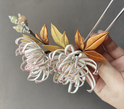 Chrysanthemum Bespoke Hairpin - Silk Hairpin(Chanhua)