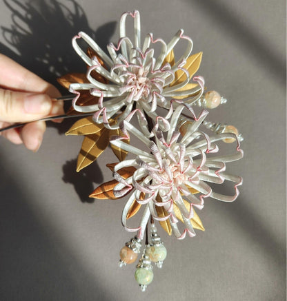 Chrysanthemum Bespoke Hairpin - Silk Hairpin(Chanhua)