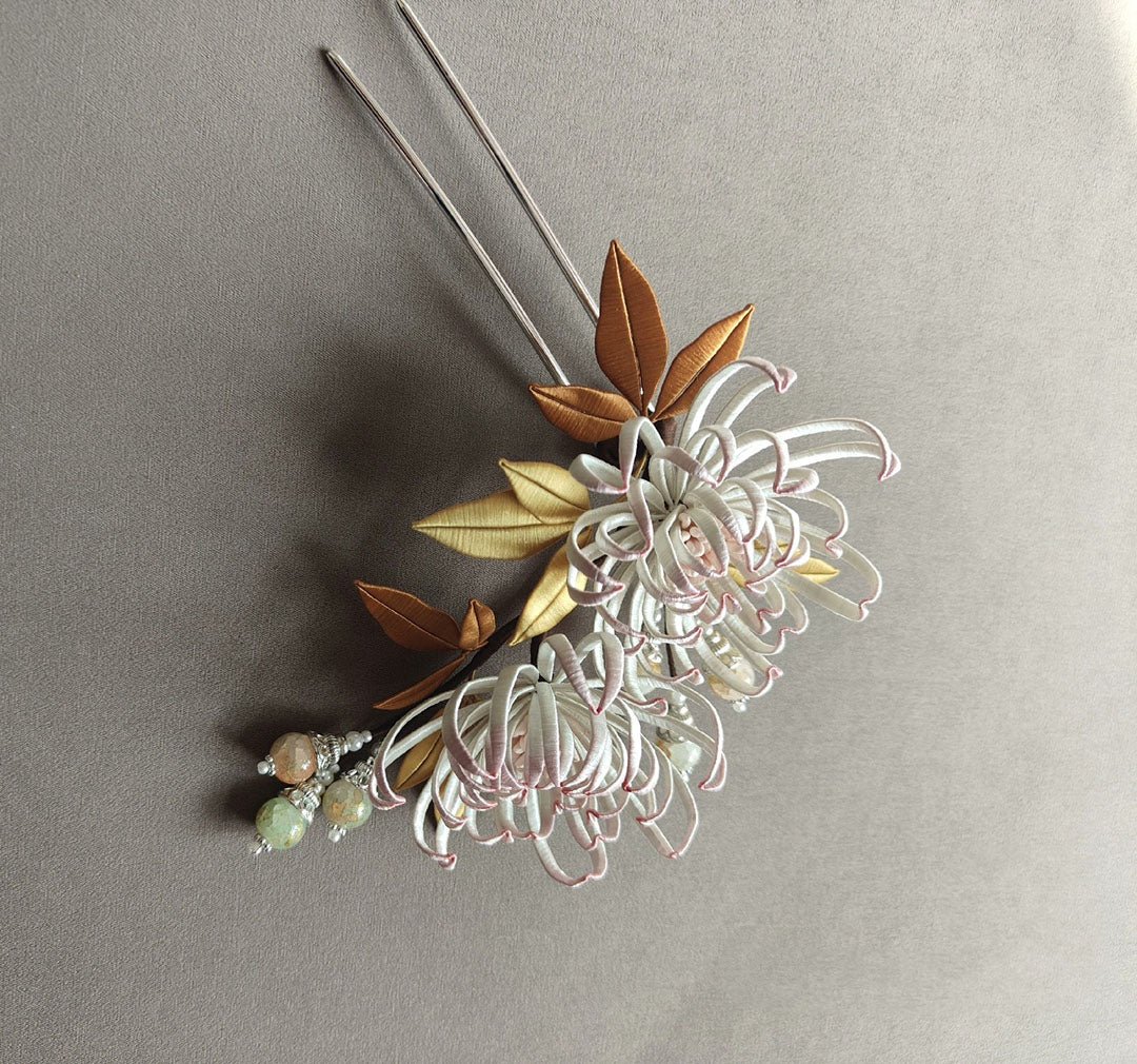 Chrysanthemum Bespoke Hairpin - Silk Hairpin(Chanhua)