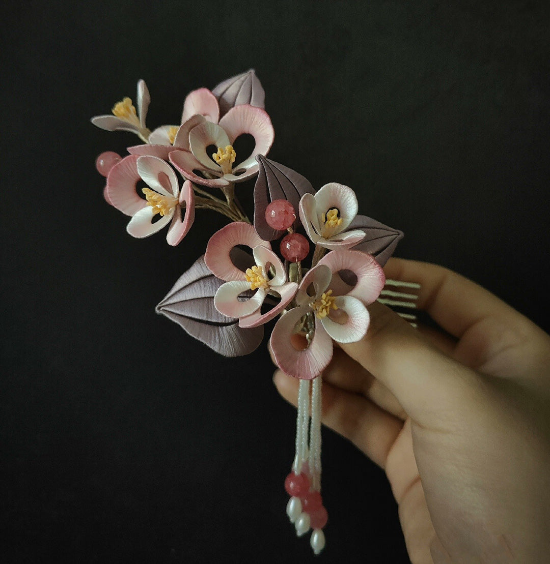 Haitang Bespoke Hairpin - Silk Hairpin(Chanhua)