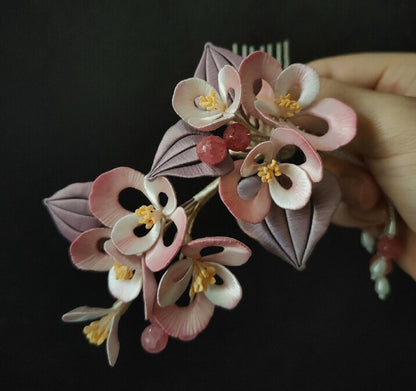 Haitang Bespoke Hairpin - Silk Hairpin(Chanhua)