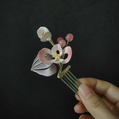 Haitang Bespoke Hairpin - Silk Hairpin(Chanhua)