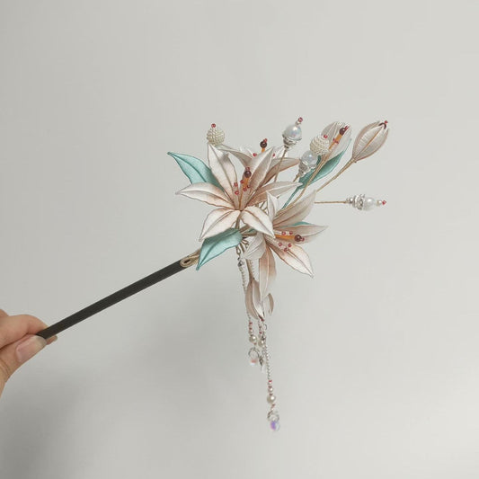 Lily Bespoke Hairpin - Silk Hairpin(Chanhua)