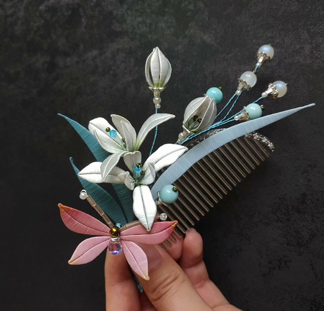 Orchid Bespoke Hairpin - Silk Hairpin(Chanhua)