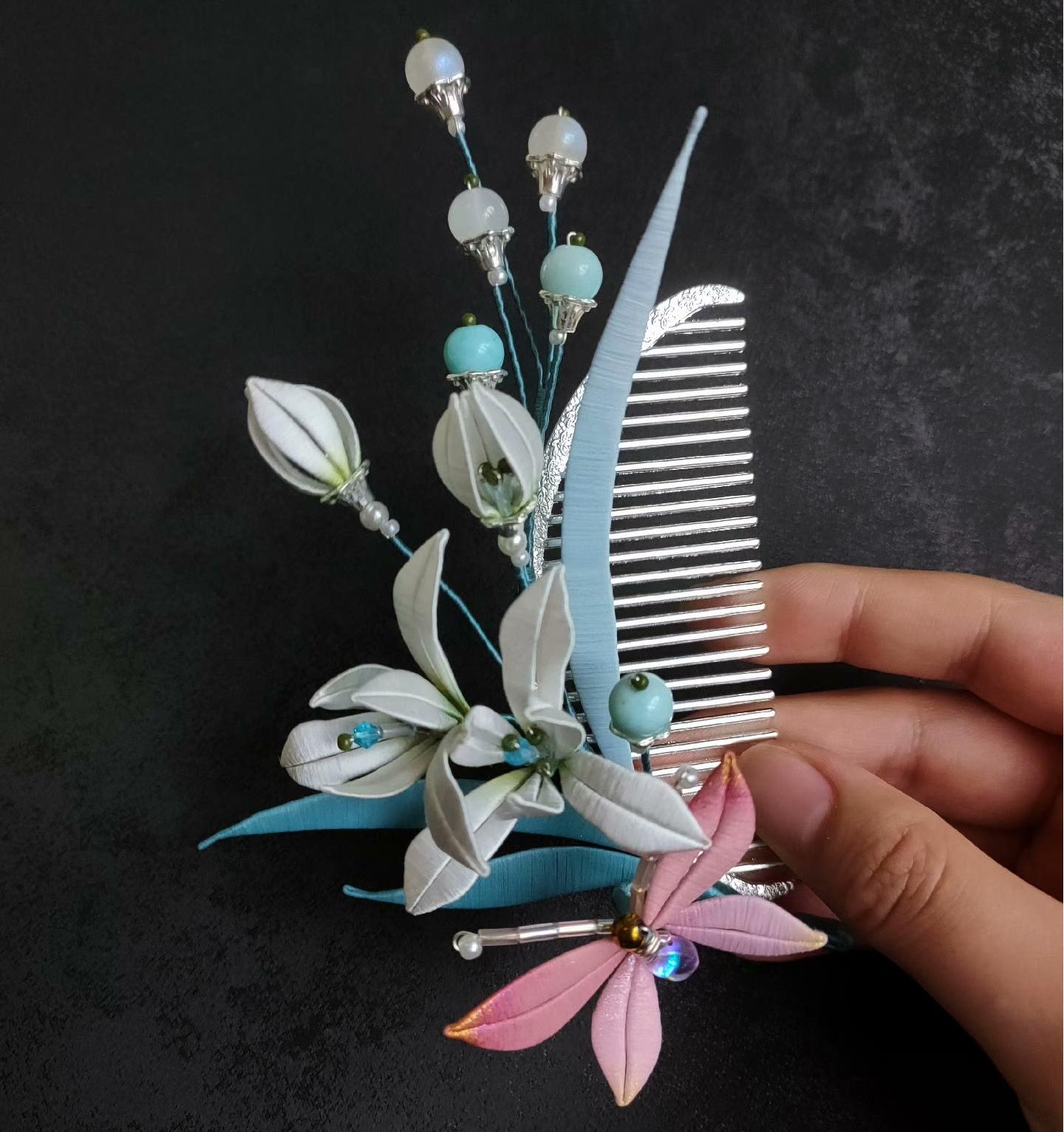 Orchid Bespoke Hairpin - Silk Hairpin(Chanhua)