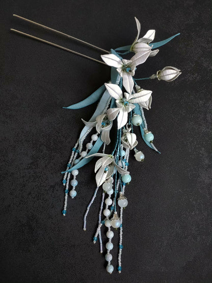 Orchid Bespoke Hairpin - Silk Hairpin(Chanhua)