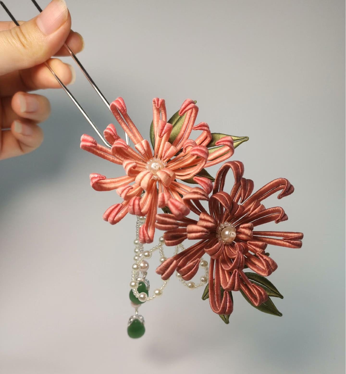 Chrysanthemum Bespoke Hairpin - Silk Hairpin(Chanhua)