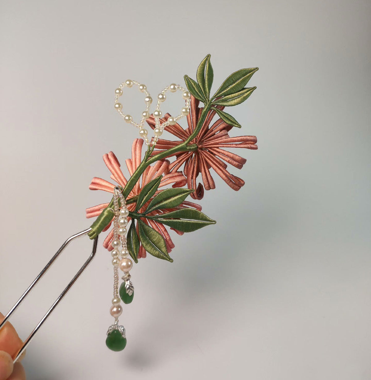 Chrysanthemum Bespoke Hairpin - Silk Hairpin(Chanhua)