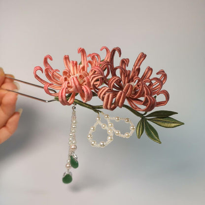 Chrysanthemum Bespoke Hairpin - Silk Hairpin(Chanhua)