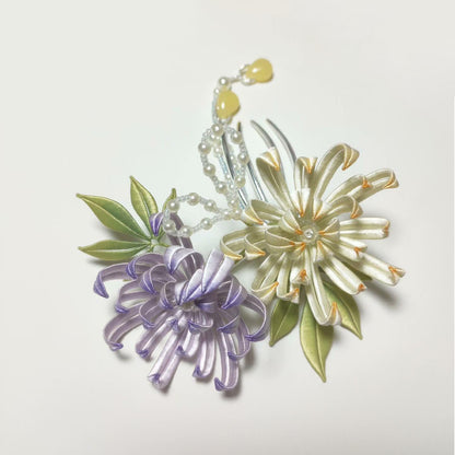 Chrysanthemum Bespoke Hairpin - Silk Hairpin(Chanhua)