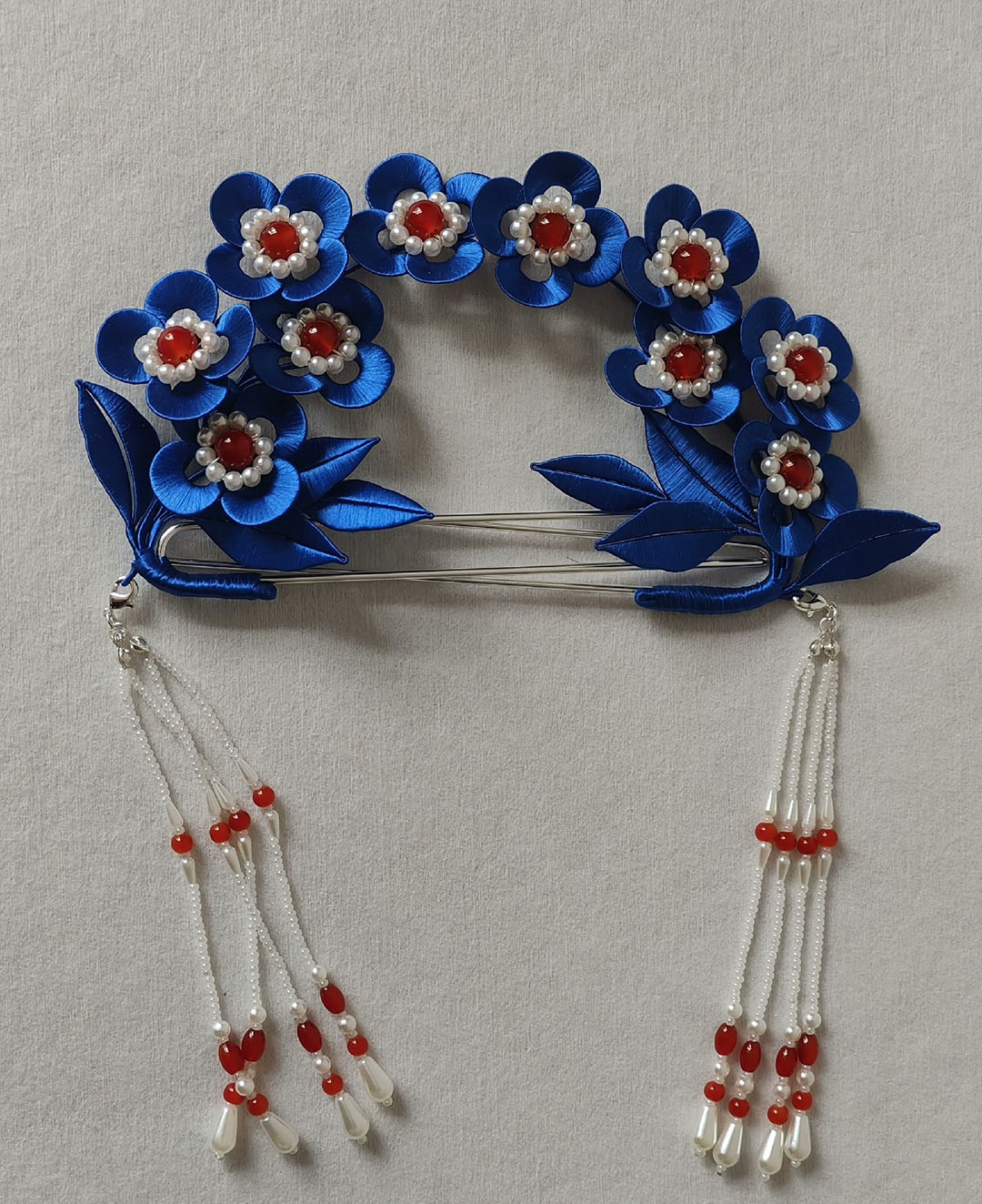 Blue Flower Bespoke Hairpin - Silk Hairpin(Chanhua)