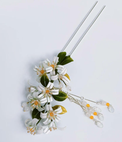 Orange Blossom Bespoke Hairpin - Silk Hairpin(Chanhua)