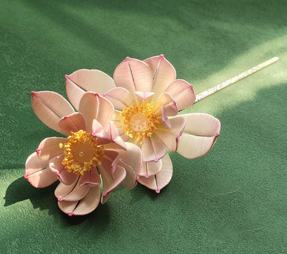 Lotus Bespoke Hairpin - Silk Hairpin(Chanhua)