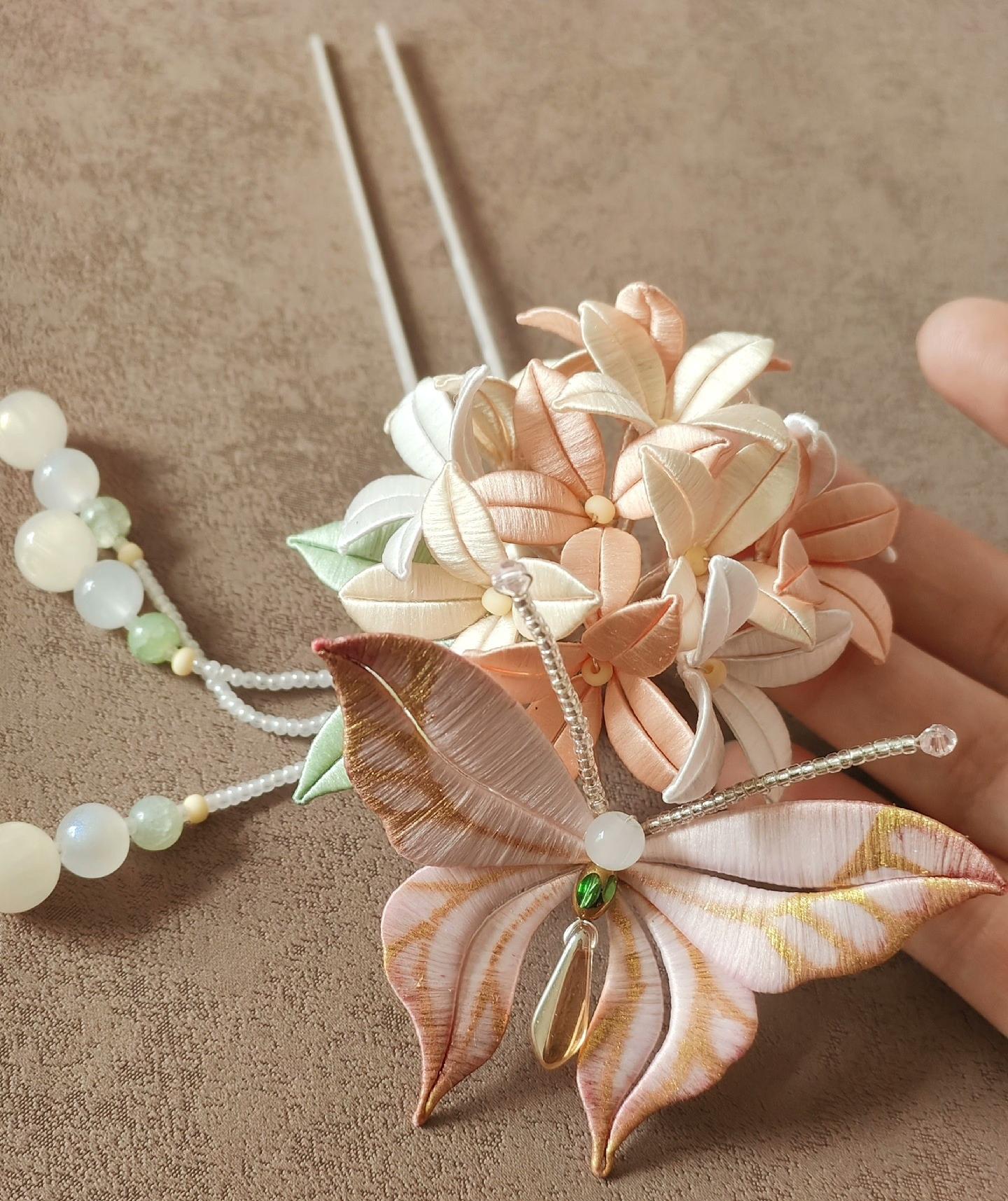 Hydrangea Bespoke Hairpin - Silk Hairpin(Chanhua)