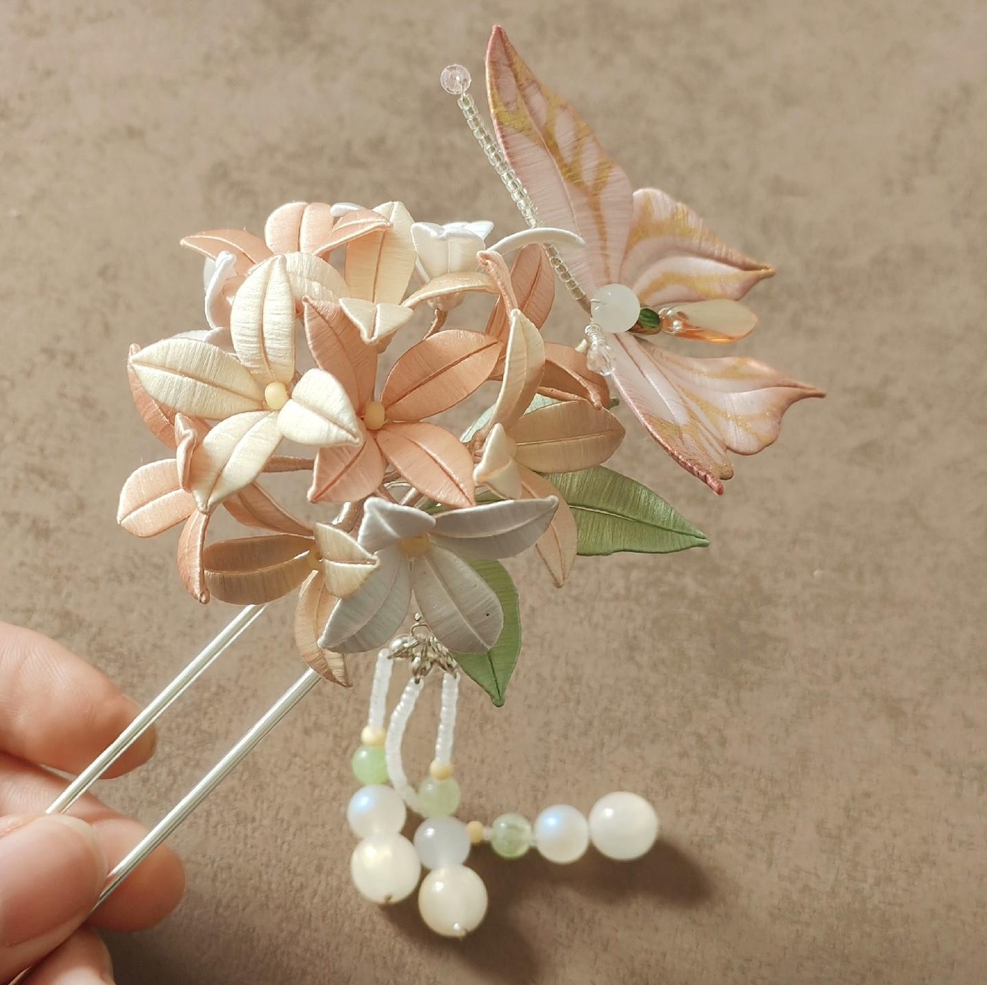 Hydrangea Bespoke Hairpin - Silk Hairpin(Chanhua)