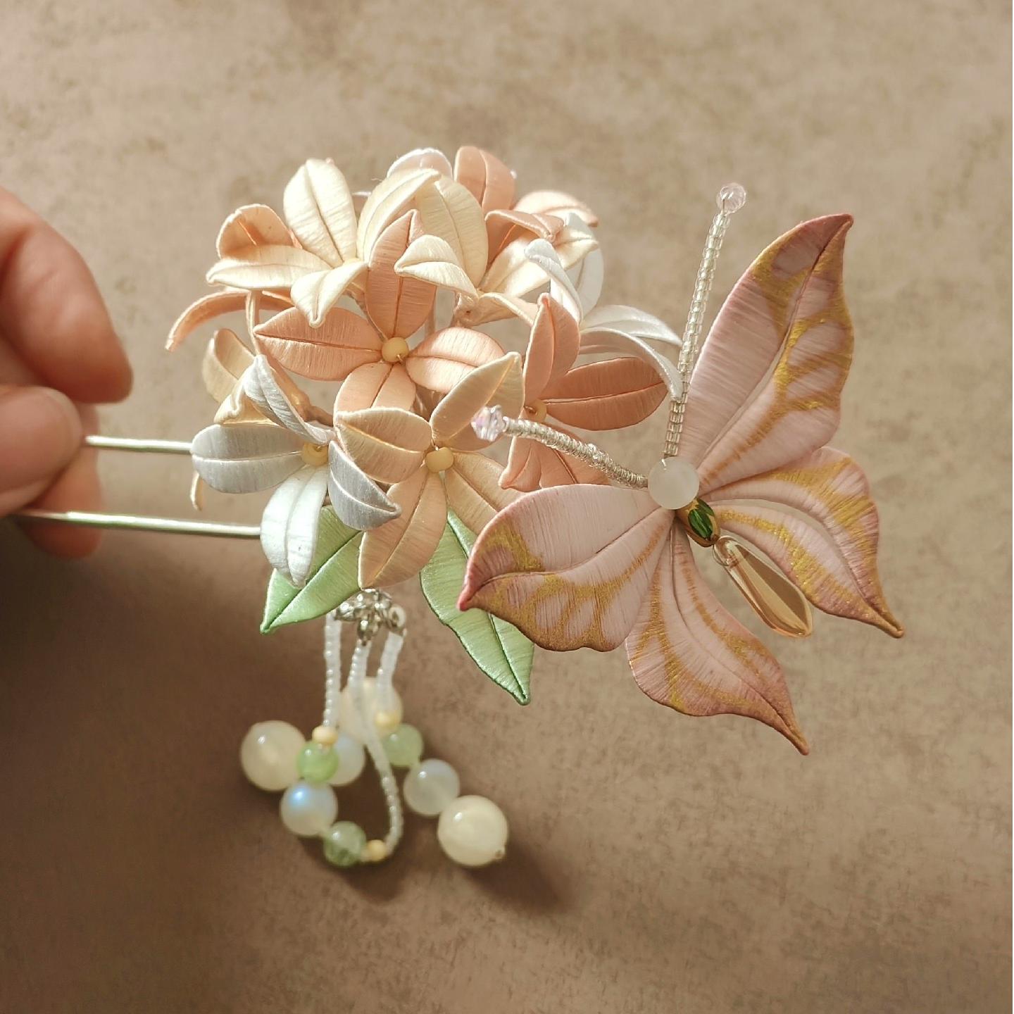 Hydrangea Bespoke Hairpin - Silk Hairpin(Chanhua)