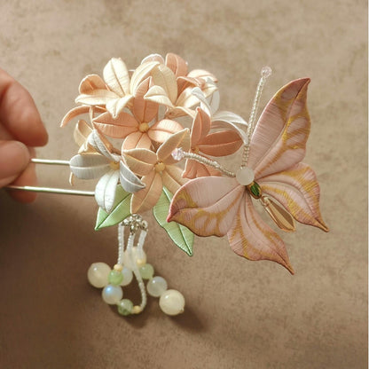 Hydrangea Bespoke Hairpin - Silk Hairpin(Chanhua)