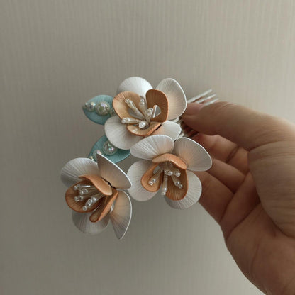 White Flower Bespoke Hairpin - Silk Hairpin(Chanhua)