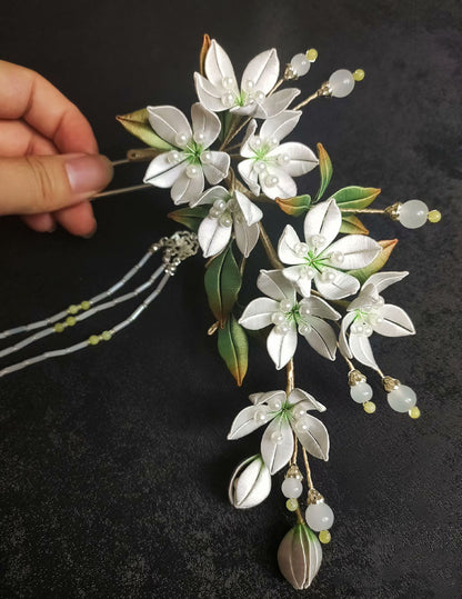 Pear Blossom Bespoke Hairpin - Silk Hairpin(Chanhua)