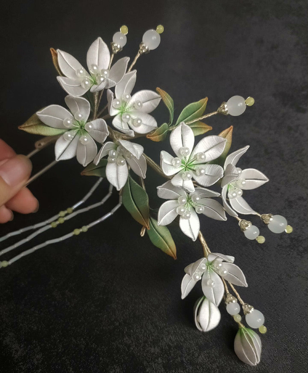 Pear Blossom Bespoke Hairpin - Silk Hairpin(Chanhua)