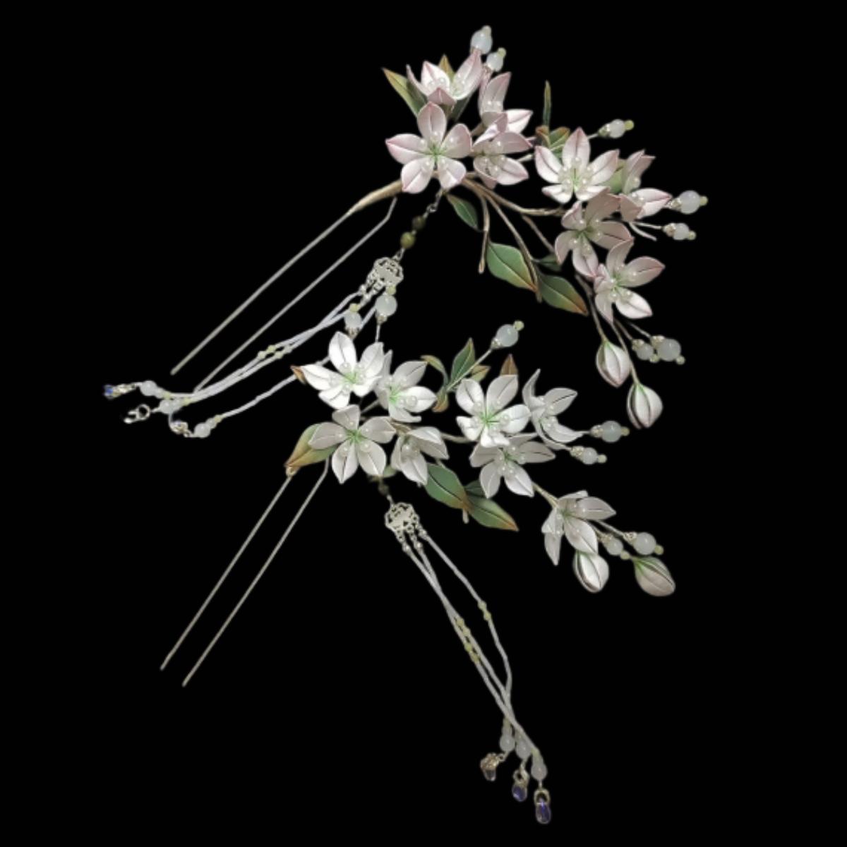 Pear Blossom Bespoke Hairpin - Silk Hairpin(Chanhua)