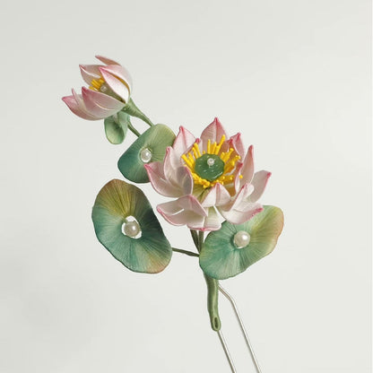 Lotus Bespoke Hairpin - Silk Hairpin(Chanhua)