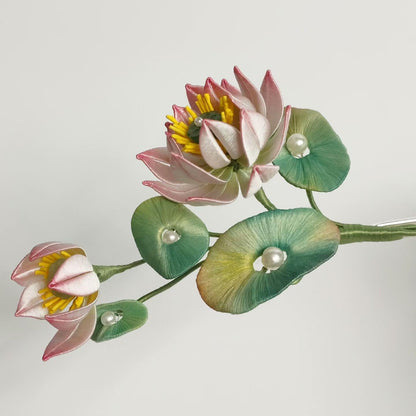 Lotus Bespoke Hairpin - Silk Hairpin(Chanhua)