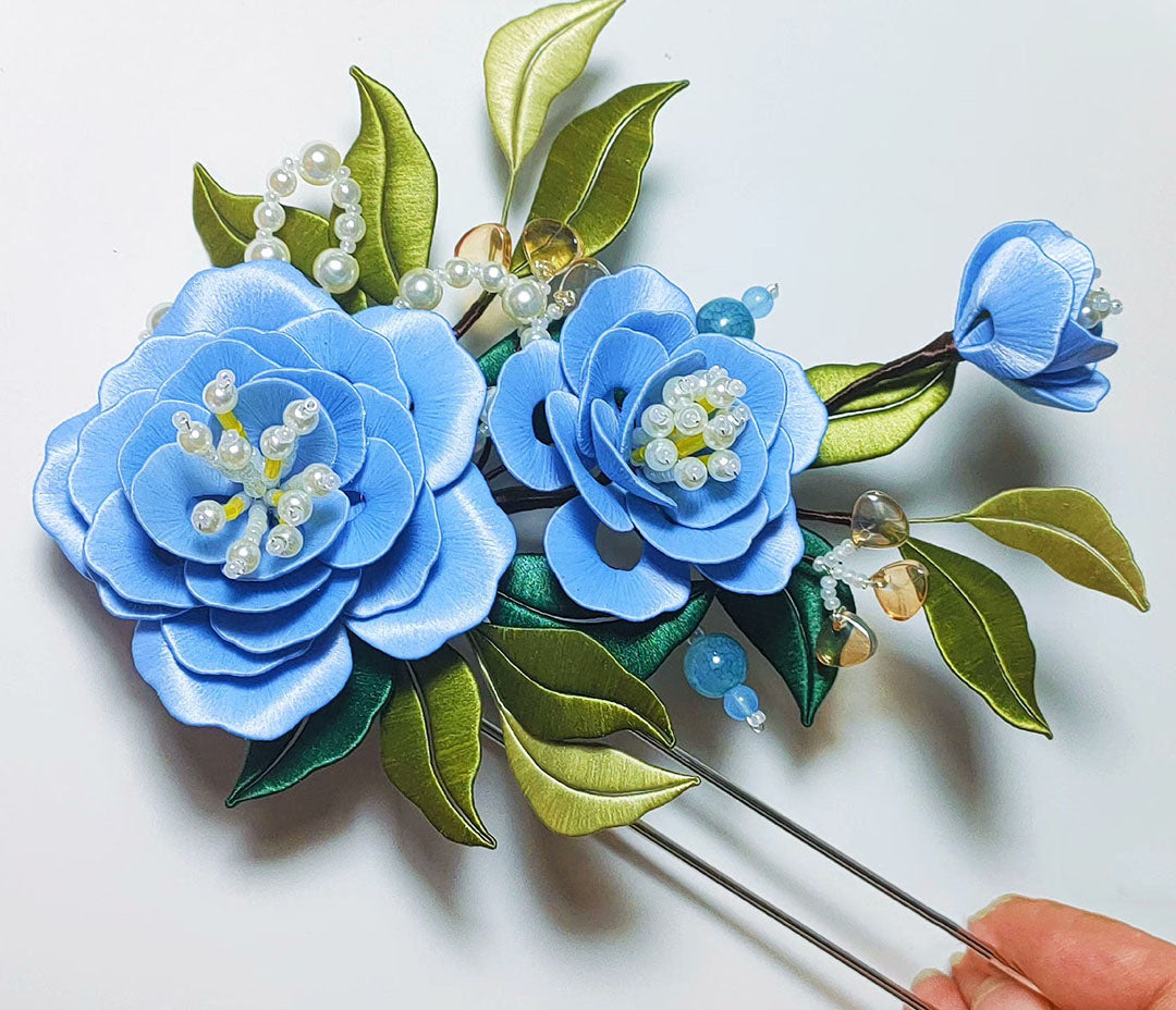 Flower Hairpin Bespoke Hairpin - Silk Hairpin(Chanhua)